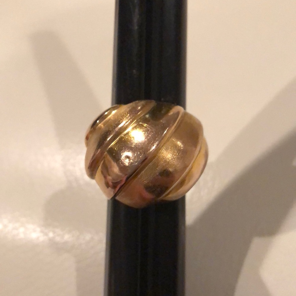 Hold 14K Gold Dome Ring brushed/satin finish